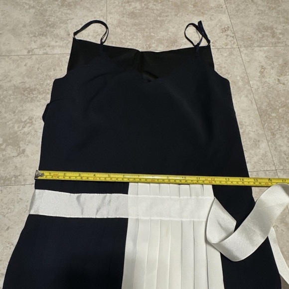 Chic One Shoulder Black and White Dress - Picture 9 of 16